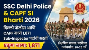 SSC Delhi Police & CAPF SI Bharti 2026 – 1,871 Sub Inspector पदांची भरती